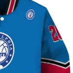 personalized philadelphia 76ers chevron style blue varsity jacket best selling