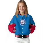 personalized philadelphia 76ers chevron style blue varsity jacket best selling