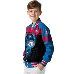 personalized philadelphia 76ers reaper hands blue black varsity jacket best selling