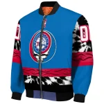 personalized philadelphia 76ers skull emblem blue black bomber jacket best selling