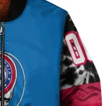 personalized philadelphia 76ers skull emblem blue black bomber jacket best selling
