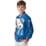 personalized philadelphia 76ers snoopy head blue varsity jacket best selling
