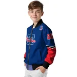 personalized philadelphia phillies chevron style blue bomber jacket best selling
