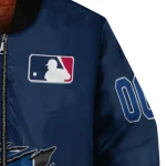 personalized philadelphia phillies claw gash blue bomber jacket best selling