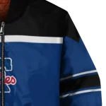 personalized philadelphia phillies stripe statement blue black bomber jacket best selling