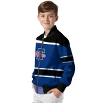 personalized philadelphia phillies stripe statement blue black bomber jacket best selling