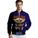 personalized phoenix suns adorable yoda purple black bomber jacket best selling