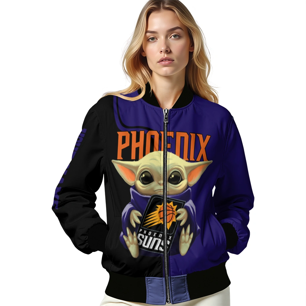 personalized phoenix suns adorable yoda purple black bomber jacket latest model personalized phoenix suns adorable yoda purple black bomber jacket latest model