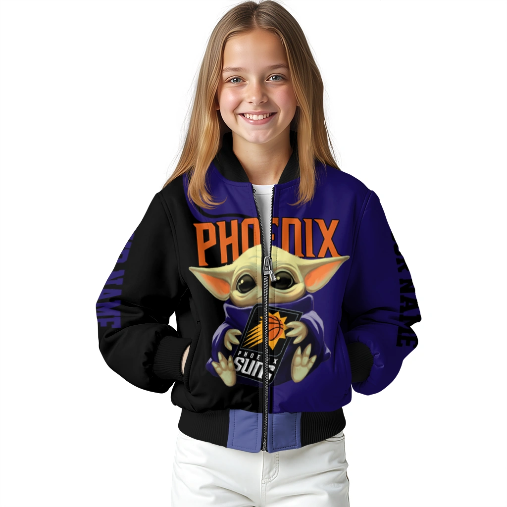 personalized phoenix suns adorable yoda purple black bomber jacket top rated personalized phoenix suns adorable yoda purple black bomber jacket top rated