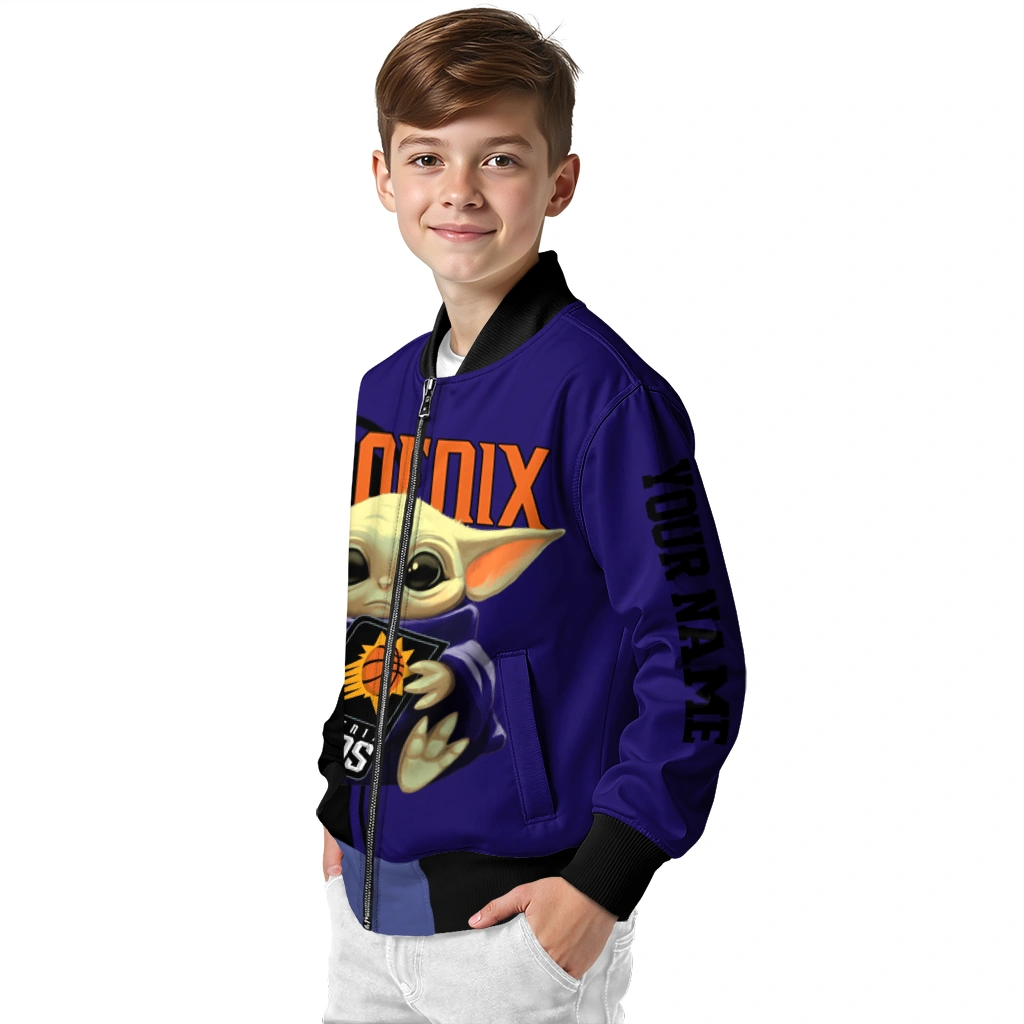 personalized phoenix suns adorable yoda purple black bomber jacket trendy personalized phoenix suns adorable yoda purple black bomber jacket trendy
