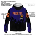 personalized phoenix suns flame trim purple black windbreaker jacket best selling