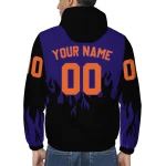 personalized phoenix suns flame trim purple black windbreaker jacket best selling
