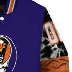 personalized phoenix suns skull emblem purple black varsity jacket best selling