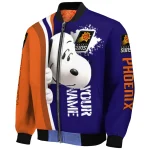 personalized phoenix suns snoopy head purple bomber jacket best selling