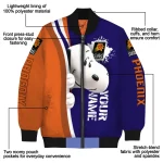 personalized phoenix suns snoopy head purple bomber jacket best selling