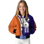 personalized phoenix suns snoopy head purple bomber jacket best selling