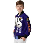 personalized phoenix suns snoopy head purple bomber jacket best selling