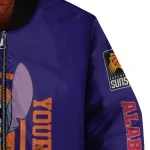 personalized phoenix suns stitch laughing purple bomber jacket best selling
