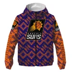 personalized phoenix suns trellis mesh purple windbreaker jacket best selling