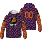 personalized phoenix suns trellis mesh purple windbreaker jacket best selling