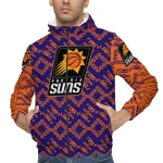 personalized phoenix suns trellis mesh purple windbreaker jacket best selling