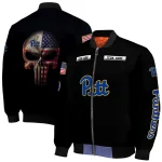 personalized pittsburgh panthers american flag skull black bomber jacket best selling