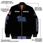 personalized pittsburgh panthers american flag skull black bomber jacket best selling