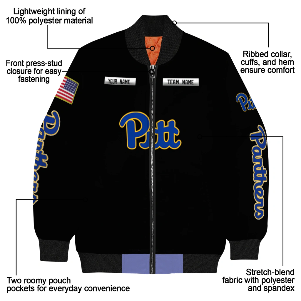 personalized pittsburgh panthers american flag skull black bomber jacket new arrival personalized pittsburgh panthers american flag skull black bomber jacket new arrival