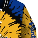 personalized pittsburgh panthers burst splatter royal blue varsity jacket best selling