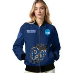 personalized pittsburgh panthers claw mark royal blue bomber jacket best selling