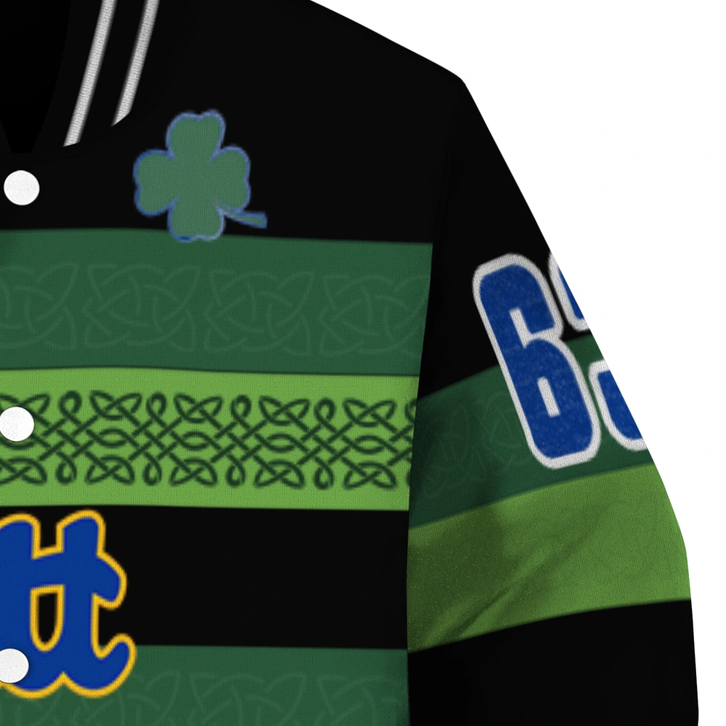 personalized pittsburgh panthers clover green lines green black varsity jacket premium grade personalized pittsburgh panthers clover green lines green black varsity jacket premium grade