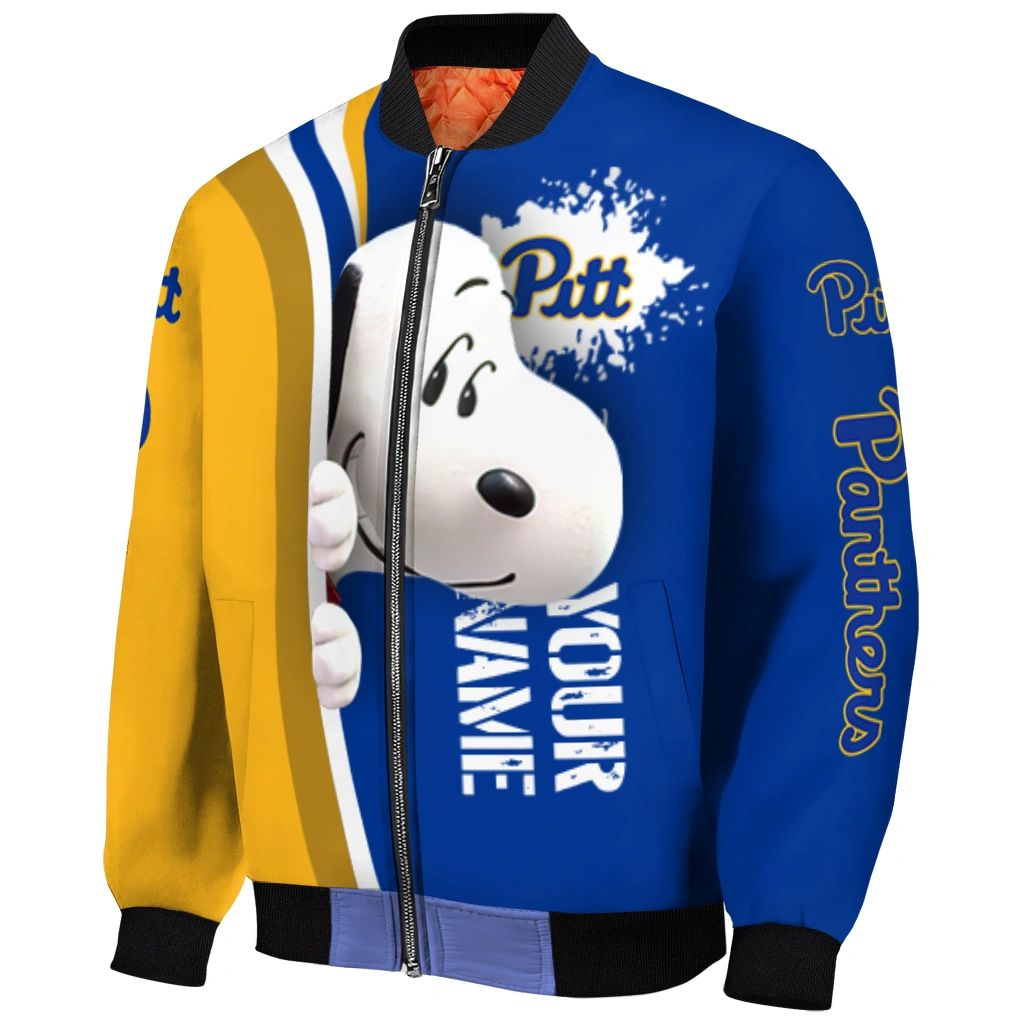 personalized pittsburgh panthers snoopy head royal blue bomber jacket fashion forward personalized pittsburgh panthers snoopy head royal blue bomber jacket fashion forward