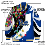 personalized pittsburgh panthers stars and stripes slashes royal blue varsity jacket best selling