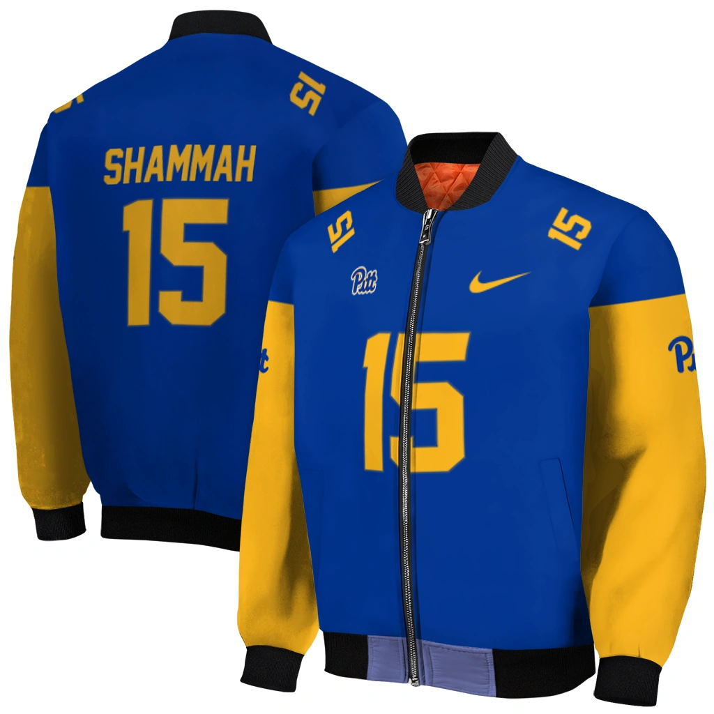 personalized pittsburgh panthers team patch royal blue bomber jacket best selling personalized pittsburgh panthers team patch royal blue bomber jacket best selling