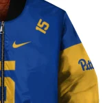 personalized pittsburgh panthers team patch royal blue bomber jacket best selling