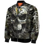 personalized pittsburgh penguins camouflage skull camouflage bomber jacket best selling