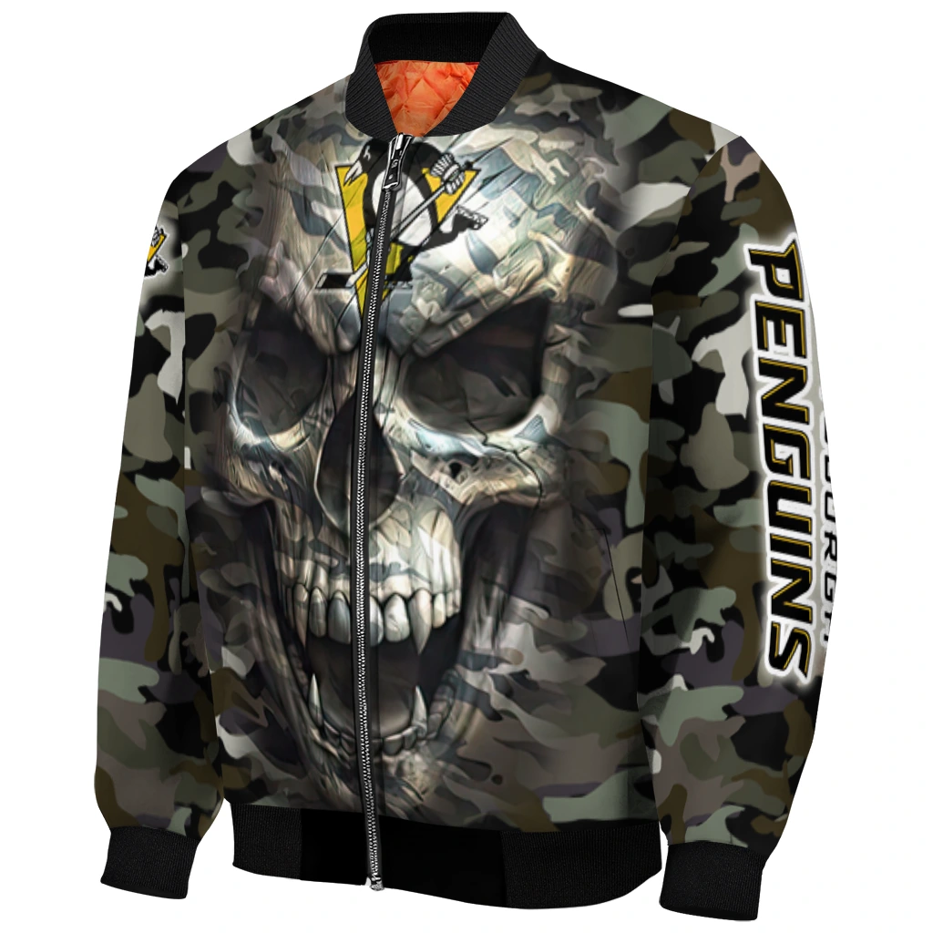 personalized pittsburgh penguins camouflage skull camouflage bomber jacket fashion forward personalized pittsburgh penguins camouflage skull camouflage bomber jacket fashion forward