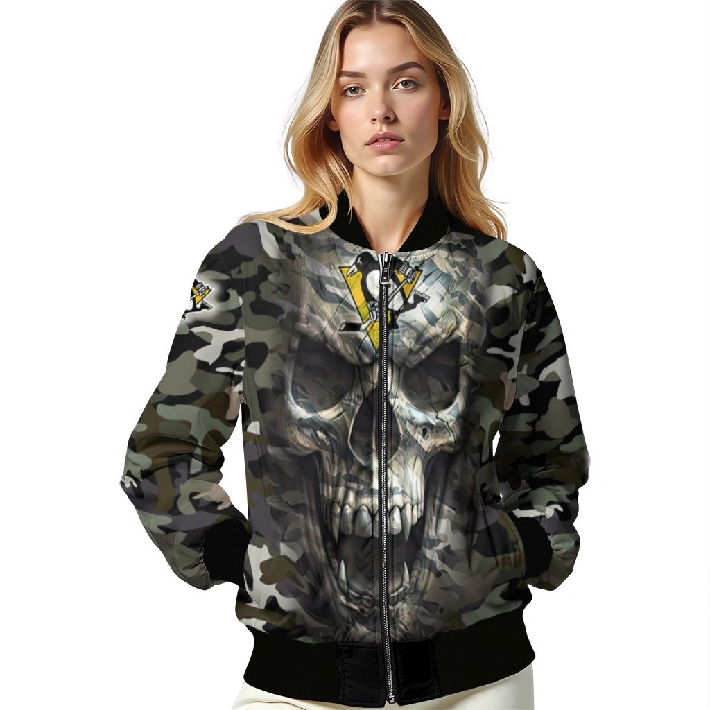 personalized pittsburgh penguins camouflage skull camouflage bomber jacket latest model personalized pittsburgh penguins camouflage skull camouflage bomber jacket latest model