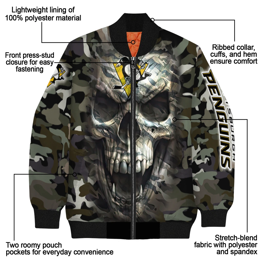 personalized pittsburgh penguins camouflage skull camouflage bomber jacket new arrival personalized pittsburgh penguins camouflage skull camouflage bomber jacket new arrival