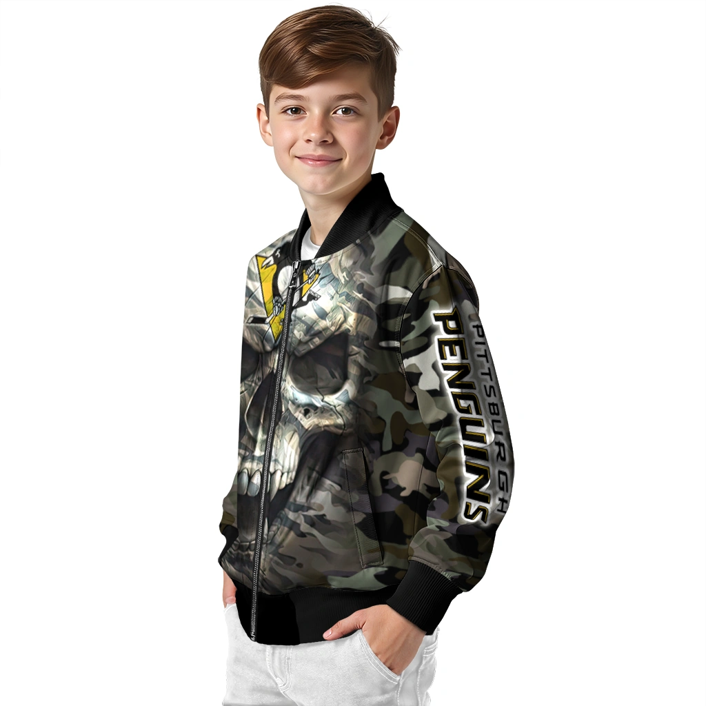 personalized pittsburgh penguins camouflage skull camouflage bomber jacket trendy personalized pittsburgh penguins camouflage skull camouflage bomber jacket trendy