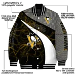 personalized pittsburgh penguins electric flash yellow varsity jacket best selling