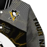 personalized pittsburgh penguins electric flash yellow varsity jacket best selling