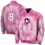 personalized pittsburgh penguins pink tie dye pink varsity jacket best selling