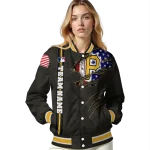 personalized pittsburgh pirates us flag claws black varsity jacket best selling