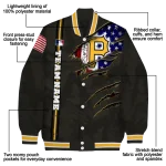 personalized pittsburgh pirates us flag claws black varsity jacket best selling