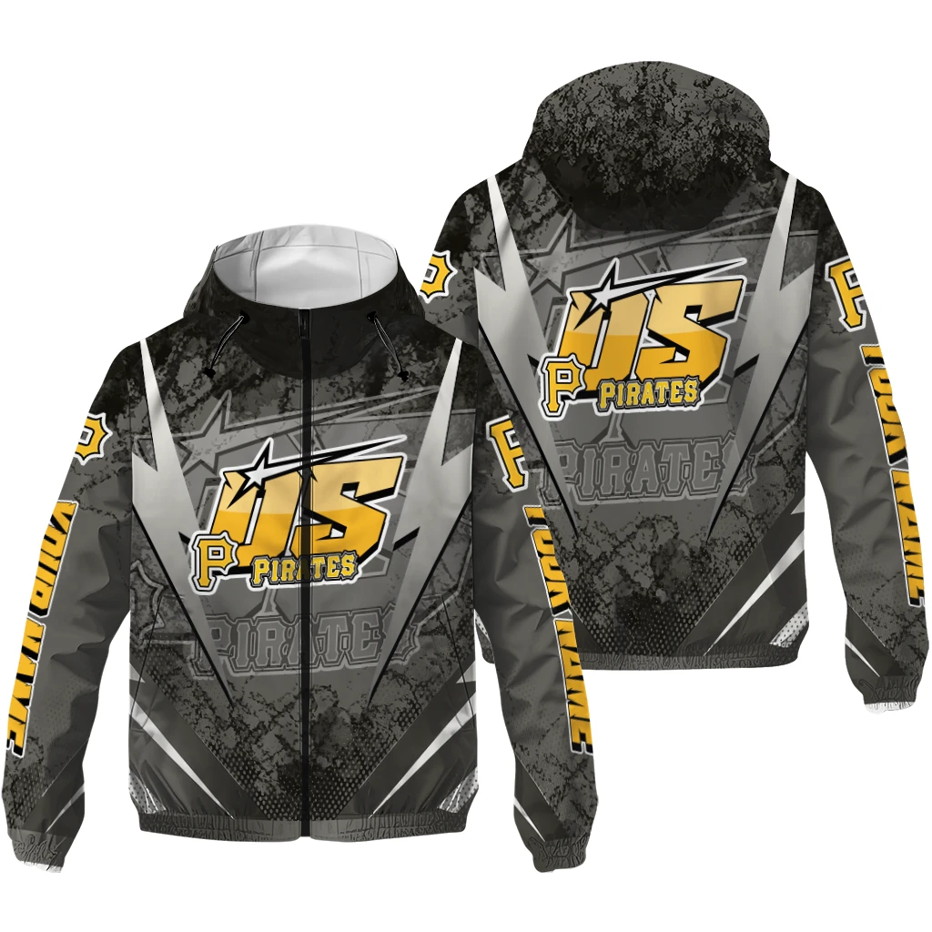 personalized pittsburgh pirates us rock star black windbreaker jacket high quality personalized pittsburgh pirates us rock star black windbreaker jacket high quality