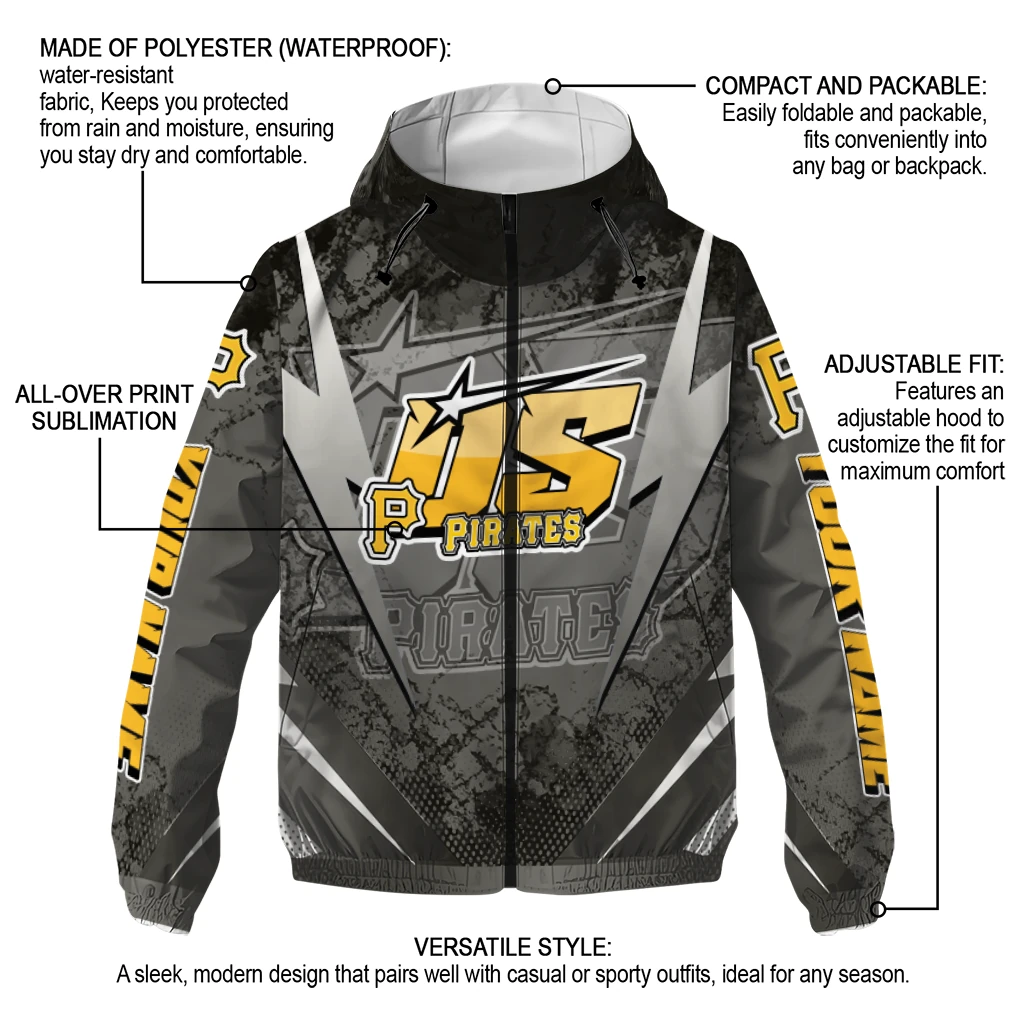 personalized pittsburgh pirates us rock star black windbreaker jacket new arrival personalized pittsburgh pirates us rock star black windbreaker jacket new arrival