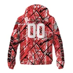 personalized portland trail blazers brushstroke pattern red windbreaker jacket best selling