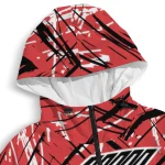 personalized portland trail blazers brushstroke pattern red windbreaker jacket best selling