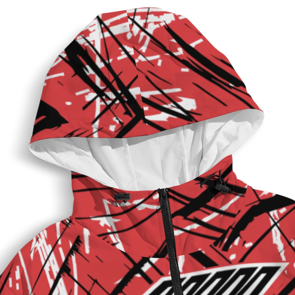 personalized portland trail blazers brushstroke pattern red windbreaker jacket premium grade personalized portland trail blazers brushstroke pattern red windbreaker jacket premium grade